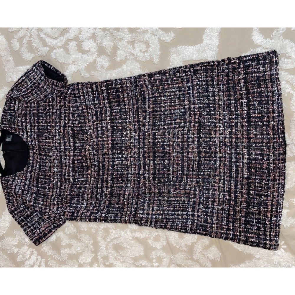 Colorful tweed dress